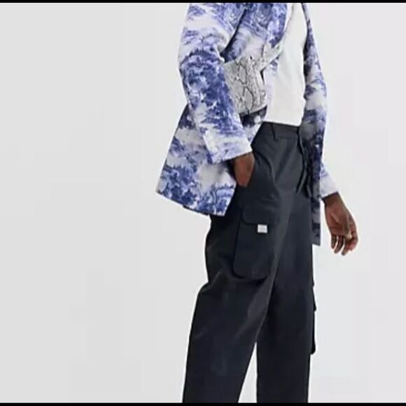 Blue Toile  Printed  Blazer - Picture 10 of 17